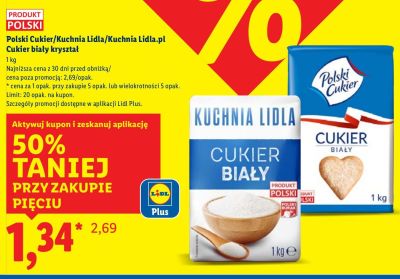 Cukier biały kryształ Polski Cukier/Kuchnia Lidla/Kuchnia Lidla.pl promocja w Lidl
