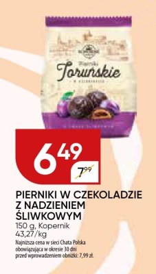 Pierniki w czekoladzie z nadzieniem śliwkowym promocja w Chata Polska