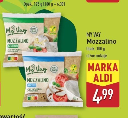 Ser mozzalino z bazylią My vay promocja