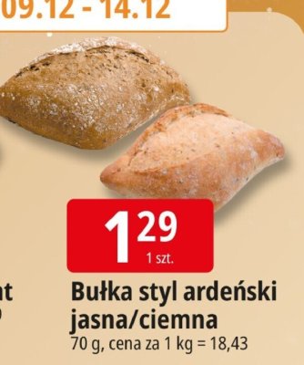 Bułka styl ardeński jasna/ciemna promocja w Leclerc