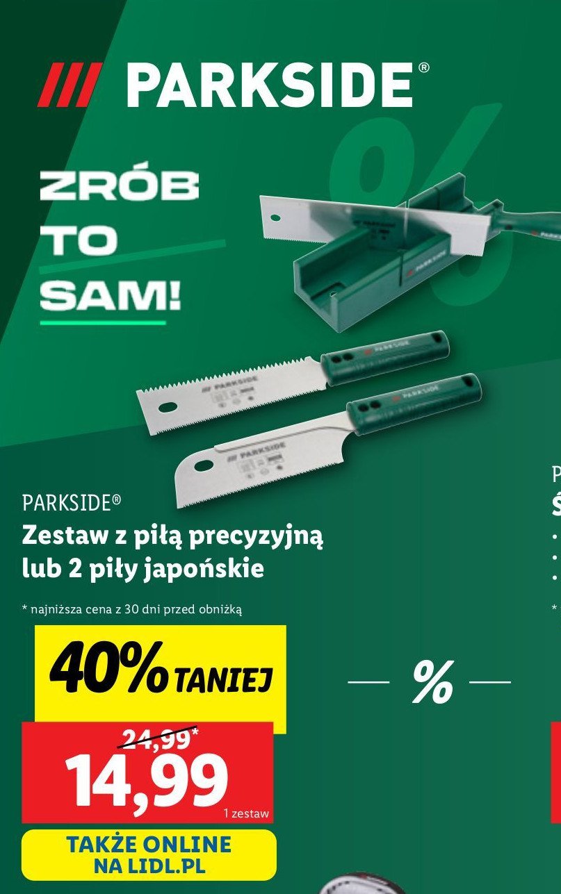 Piły japońskie Parkside promocja w Lidl