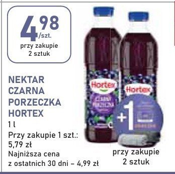 Nektar czarna porzeczka Hortex promocja w Stokrotka