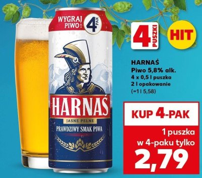 Piwo jasne pełne  promocja w Kaufland