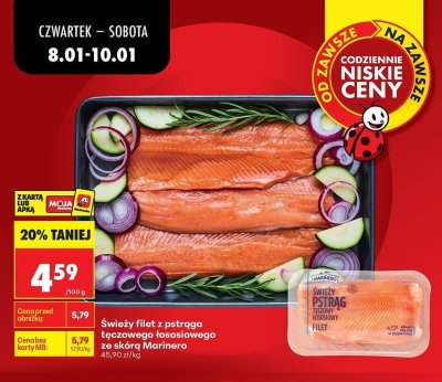 Filet z pstrąga tęczowego łososiowego ze skórą Marinero promocja