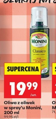 Oliwa z oliwek w spray'u Monini promocja w Biedronka