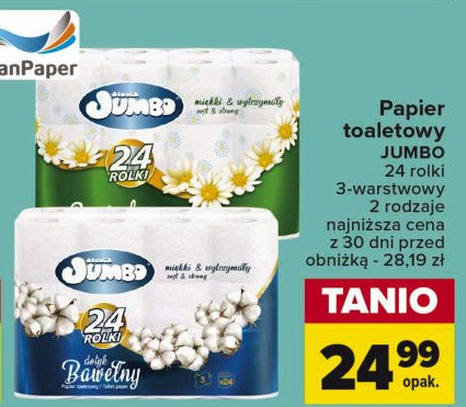 Papier toaletowy dotyk bawełny Słonik jumbo promocja