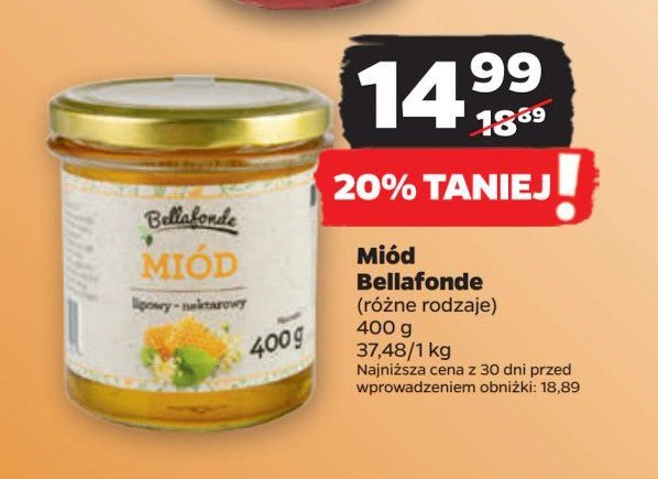 Mi贸d lipowy-nektarowy Bellafonde promocja