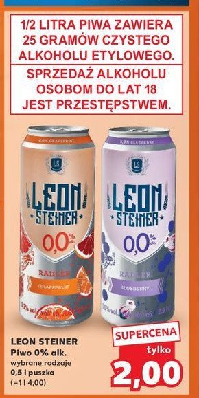 Piwo Leonsteiner radler grapefruit promocja