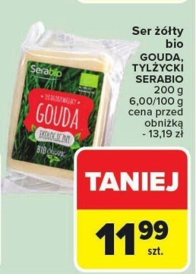Ser żółty bio GOUDA, TYLŻYCKI SERABIO promocja w Carrefour Market