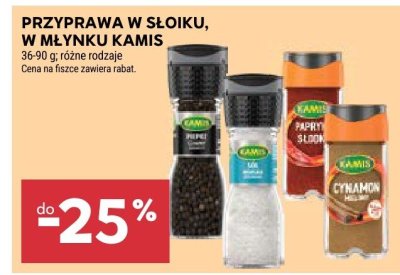 Przyprawa w słoiku, w młynku Kamis różne rodzaje promocja w Stokrotka
