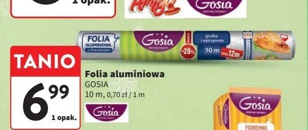 Folia aluminiowa 10 m Gosia promocja