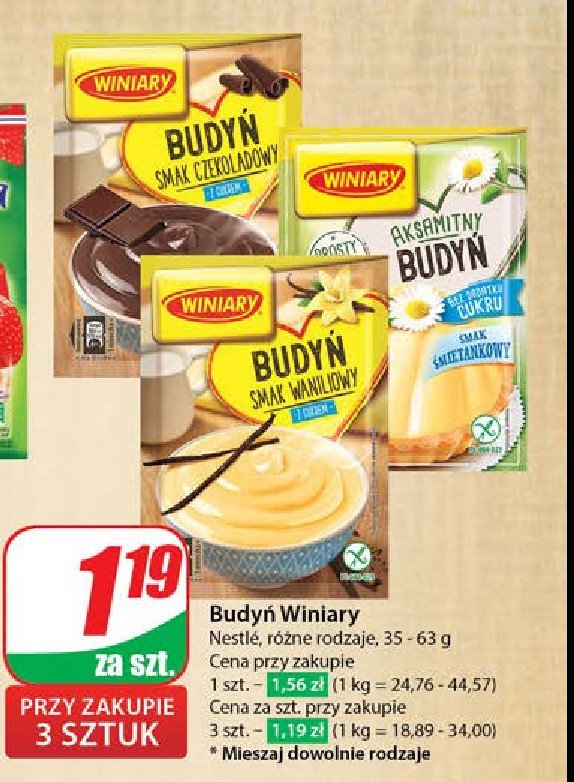 Budyń śmietankowy bez cukru Winiary budyń promocja