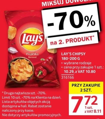 Chipsy Lay's 180-200 g promocja w Selgros