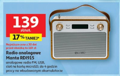 Radio analogowe Manta RD1915 promocja w Auchan