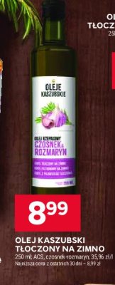 Olej rzepakowy czosnek i rozmaryn Oleje kaszubskie promocja