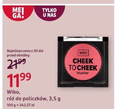 Róż do policzków Wibo Cheek to Cheek promocja w Rossmann