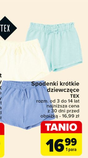 Spodenki dziewczęce 98-164 cm Tex promocja