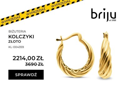 Kolczyki złoto promocja w Briju