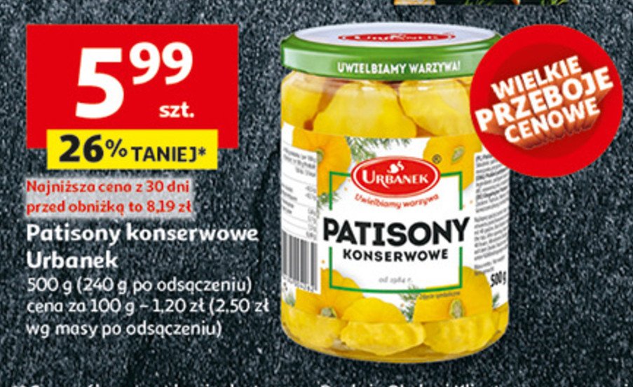 Patisony konserwowe Urbanek promocja w Auchan