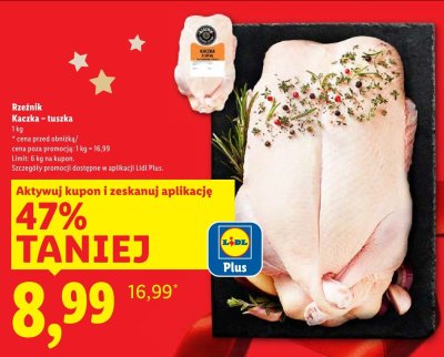 Kaczka - tuszka promocja w Lidl
