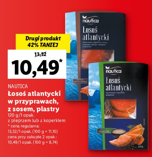 Łosoś atlantycki w plastrach z koprem Nautica schwartz promocja