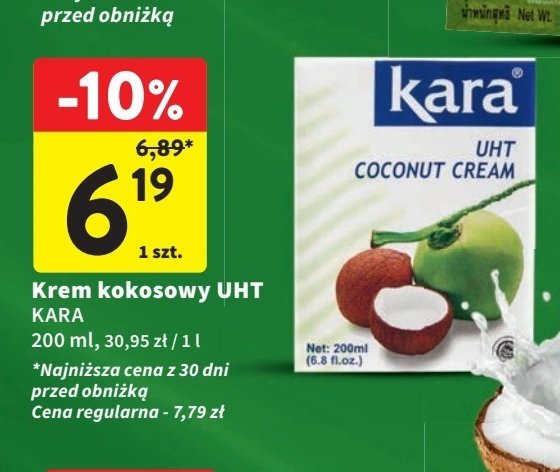 Krem kokosowy uht Kara promocja w Intermarche