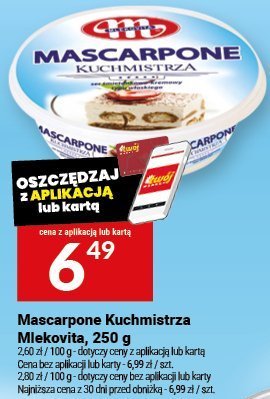 Mascarpone Kuchmistrza Mlekovita 250 g promocja w Twój Market