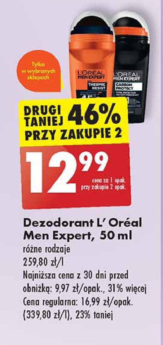 Dezodorant L'oreal men expert thermic resist promocja