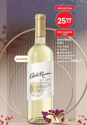 Wino Carlo Rossi Golden White 0,75 l promocja w Żabka