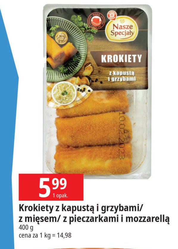 Krokiety z pieczarkami i mozzarellą Wiodąca marka nasze specjały promocja