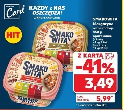 Margaryna Smakowita ze swojskim masełkiem promocja w Kaufland