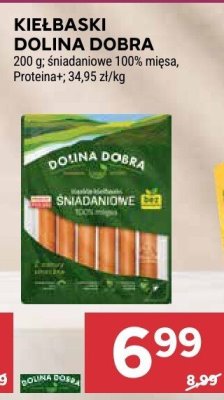 Kiełbaski śniadaniowe 100% mięsa Dolina Dobra promocja w Stokrotka