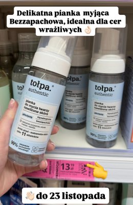 Pianka authentic do mycia twarzy nawilżona skóra promocja w Hebe