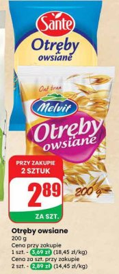 Otręby owsiane Melvit promocja w Dino