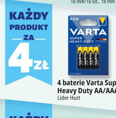 Baterie Varta Super Heavy Duty AA/AAA promocja w Leclerc