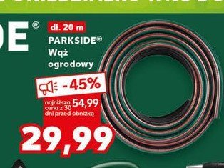 Wąż ogrodowy 20 m, 13 mm Parkside promocja w Kaufland