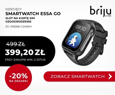 Zegarek dziecięcy Smartwatch ESSA GO Czarny ZG-018368 promocja w Briju