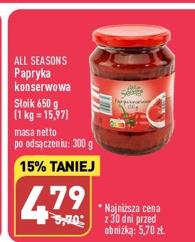 Papryka konserwowa All seasons promocja