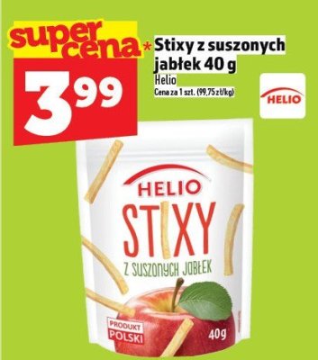 Stixy z suszonych jabłek 40 g Helio promocja w TOPAZ