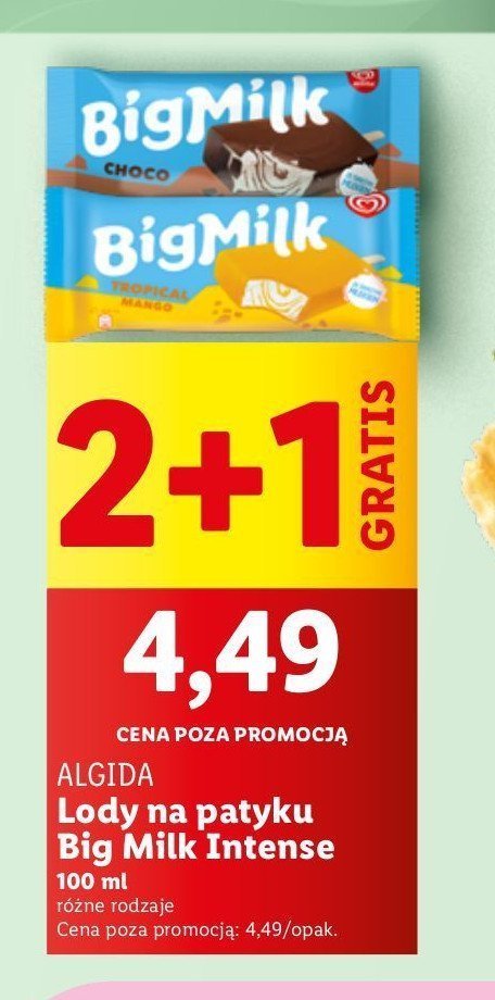 L贸d choco Algida big milk promocja