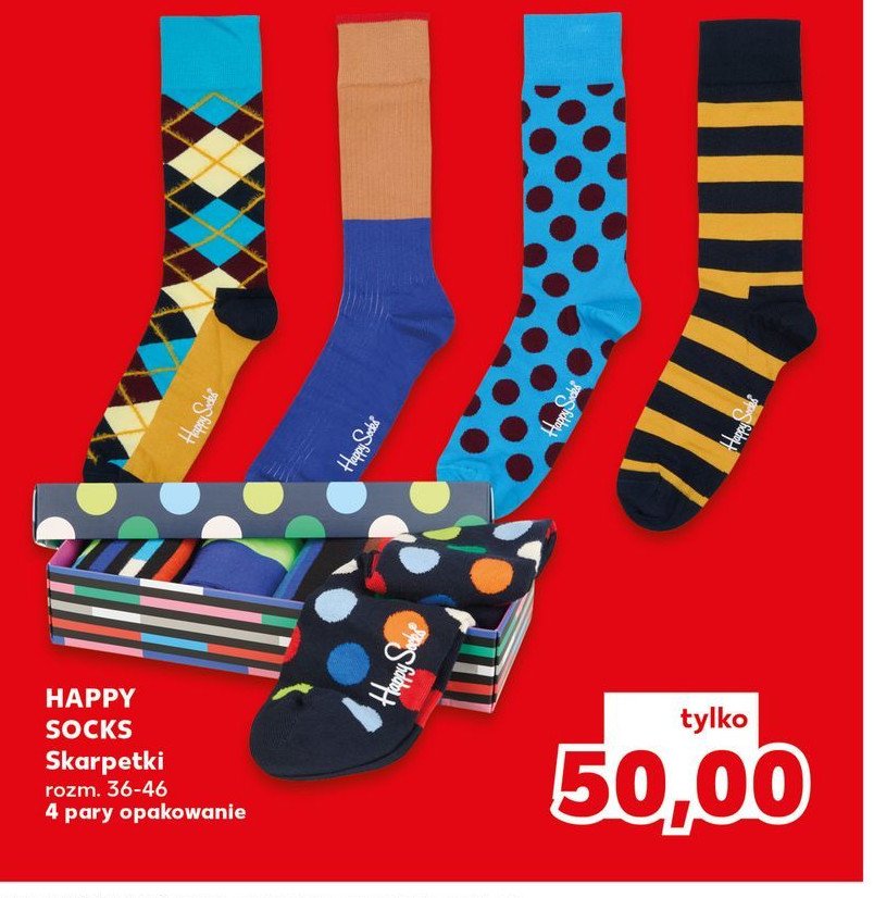 Skarpety rozm. 36-46 Happy socks promocja w Kaufland