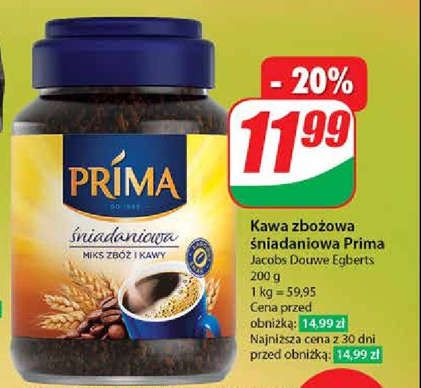 Kawa PRIMA ŚNIADANIOWA promocja