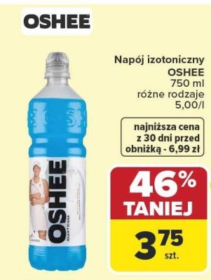 Napój izotoniczny OSHEE różne rodzaje promocja w Carrefour