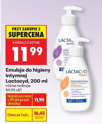 Emulsja do higieny intymnej 200 ml różne rodzaje  promocja w Biedronka