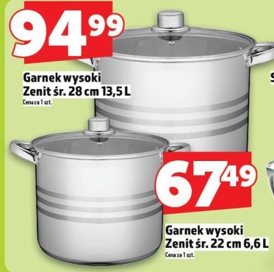 Garnek wysoki Zenit śr. 22 cm 6,6L promocja w TOPAZ