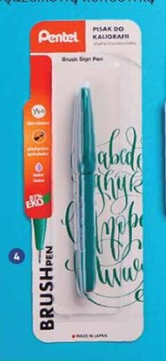 Pisak do kaligrafii z pędzelkową końcówką  promocja w Biedronka