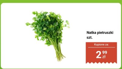Natka pietruszki szt. promocja w Biedronka