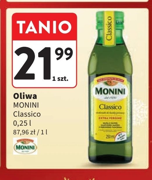 Oliwa z oliwek extra vergine Monini classico promocja w Intermarche