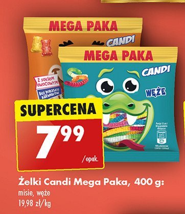 Żelki węże Candi (biedronka) promocja