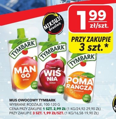 Mus owocowy Tymbark Mango promocja w Top Market